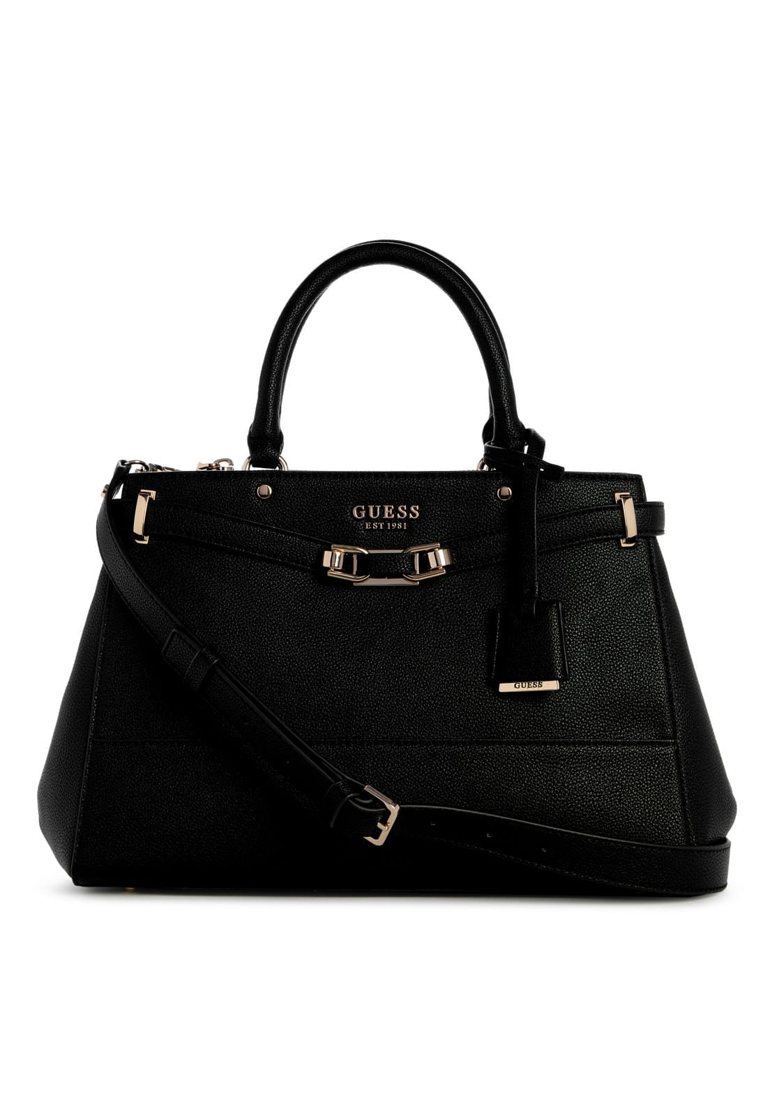Bolsa Silvye Luxury Satchel Preto