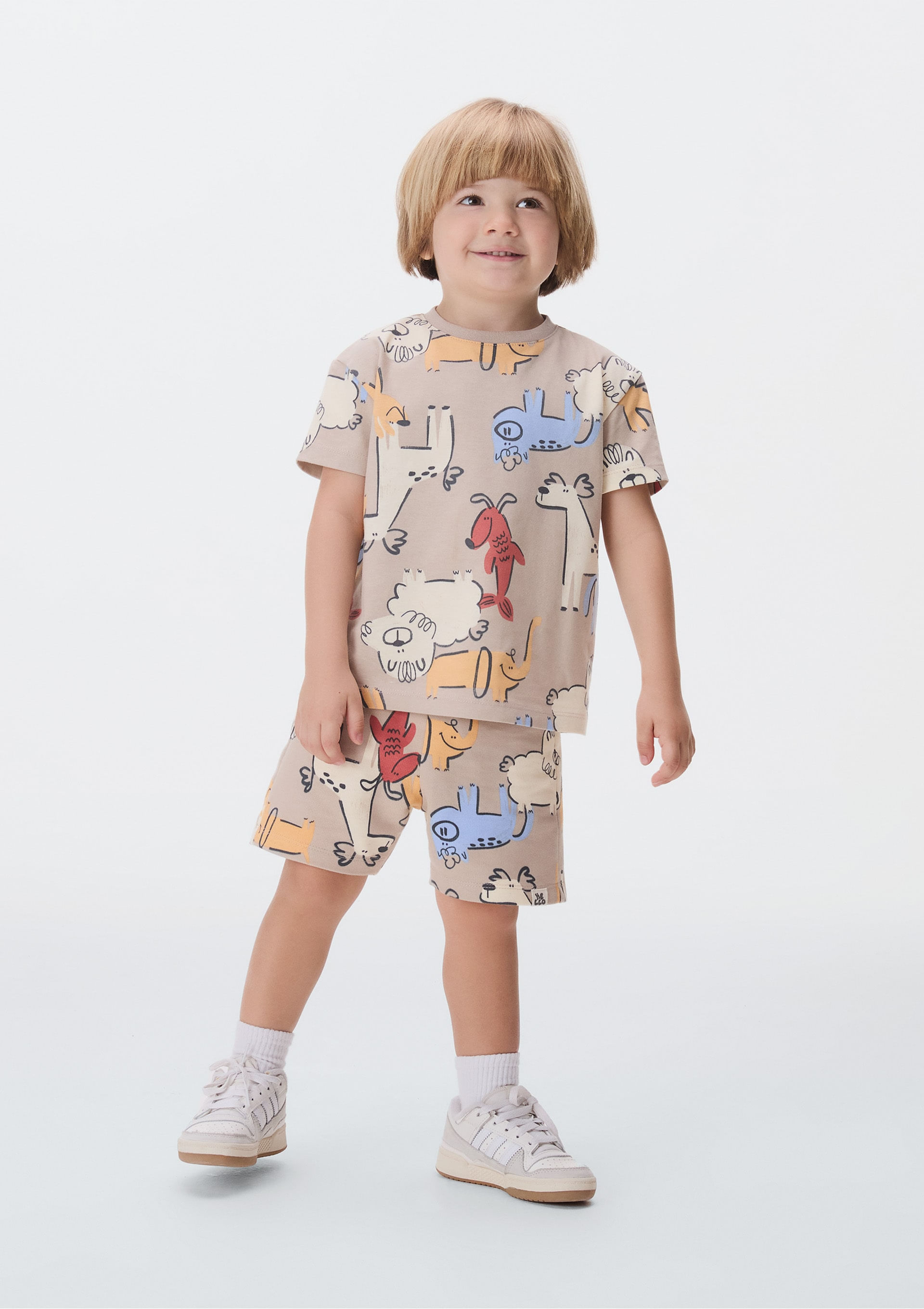 Shorts de Moletom Infantil Menino Toddler Estampado