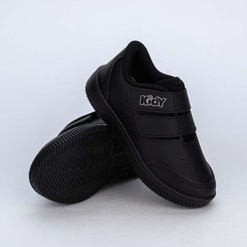 Tênis Infantil Kidy Usefull College Calce Fácil Preto 25 / Preto
