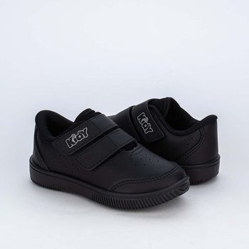 Tênis Infantil Kidy Usefull College Calce Fácil Preto 25 / Preto