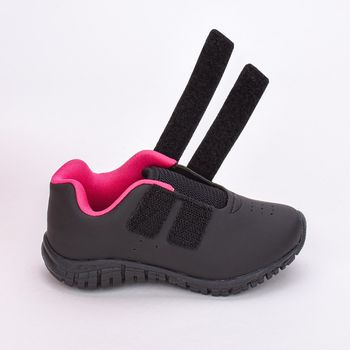 Tênis Infantil Feminino Flex Kidy  Preto Pink 22 / Preto