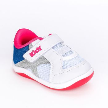 Tênis Baby Colors Feminino Kidy Branco Pink Glitter 16 / BRANCO/PINK
