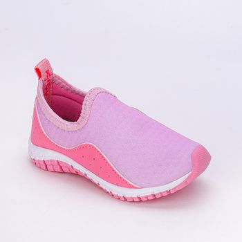 Tênis Infantil Feminino Kidy Flex Rosa Branco 22 / Rosa