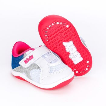 Tênis Baby Colors Feminino Kidy Branco Pink Glitter 16 / BRANCO/PINK