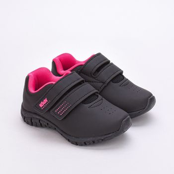 Tênis Infantil Feminino Flex Kidy  Preto Pink 22 / Preto