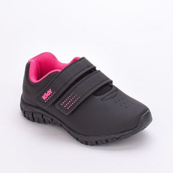 Tênis Infantil Feminino Flex Kidy  Preto Pink 22 / Preto
