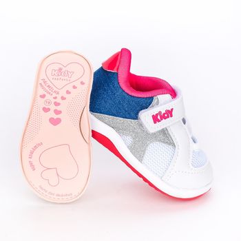 Tênis Baby Colors Feminino Kidy Branco Pink Glitter 16 / BRANCO/PINK