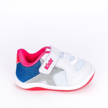 Tênis Baby Colors Feminino Kidy Branco Pink Glitter 16 / BRANCO/PINK