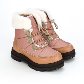 Bota Infantil Kidy Comfy Tratorada Ajustável Bege com Pelo 28 / Bege