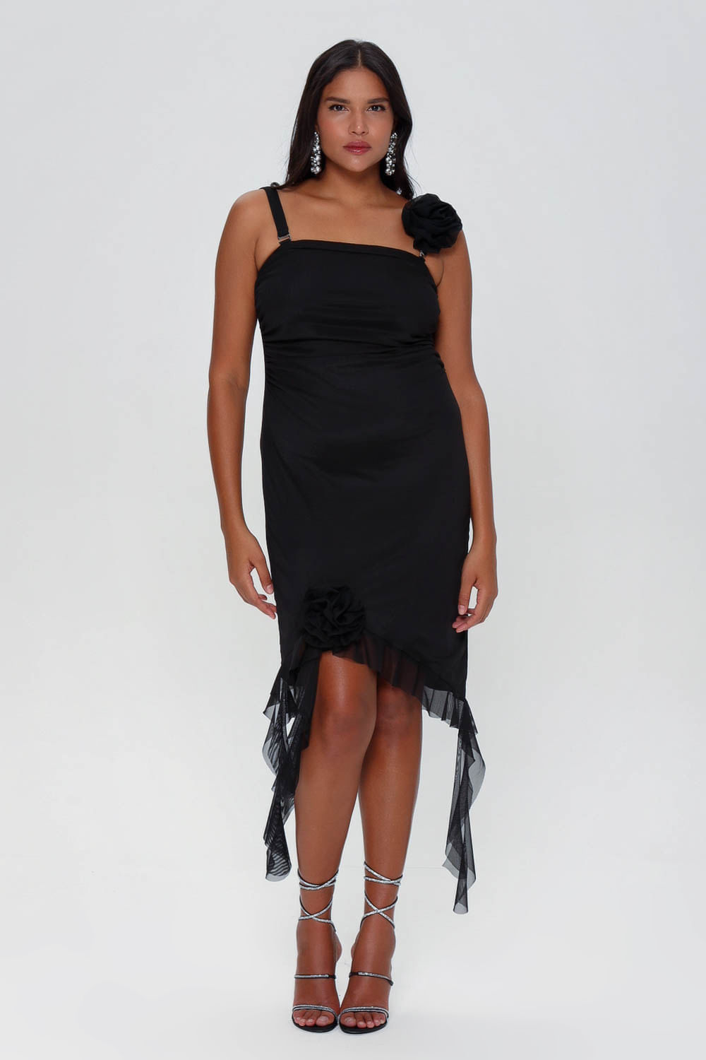 VESTIDO JUSTO TULE MAIS GATA