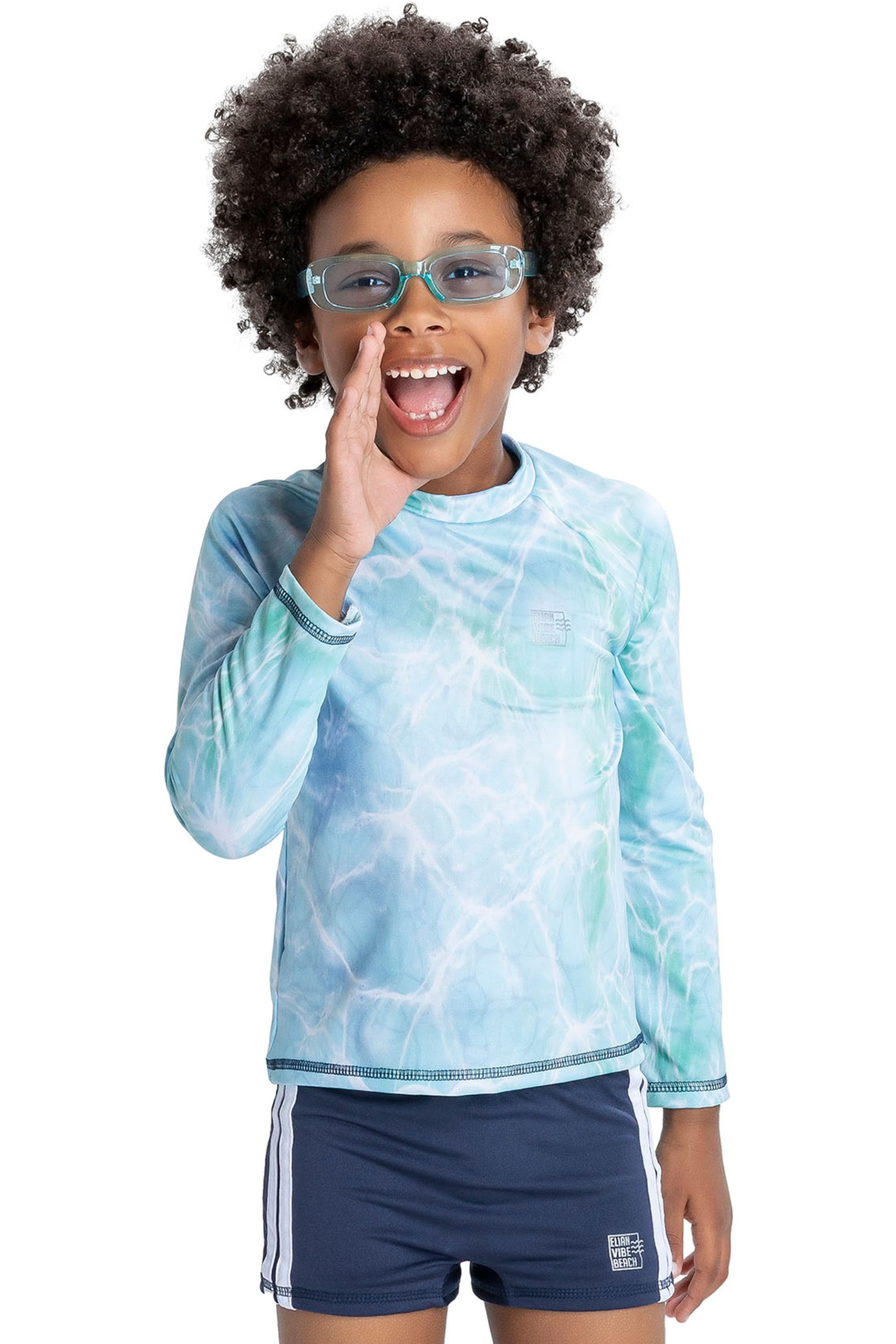 Sunga Infantil Menino Moda Praia Elian Azul