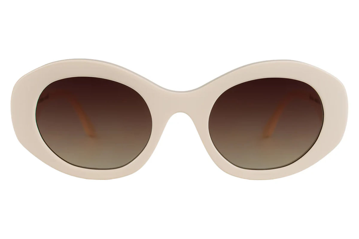 Illesteva Luna Cream w/ Brown Flat Gradient