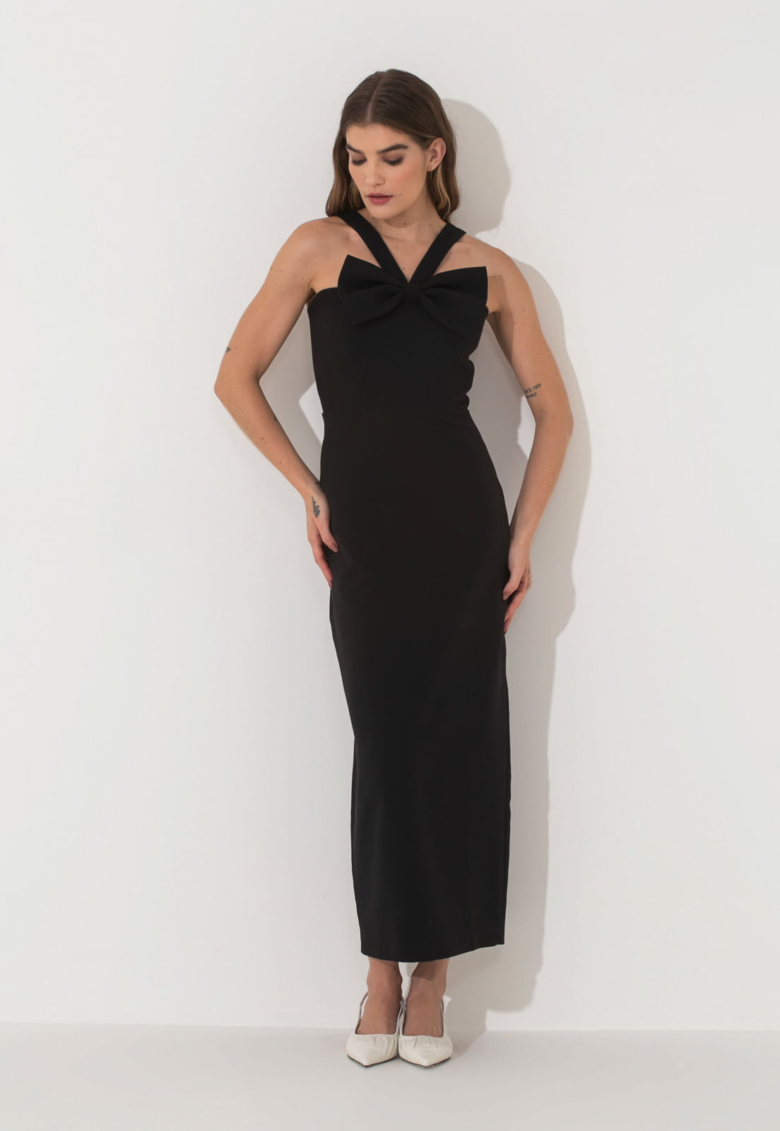 VESTIDO ALFAIATARIA TRAYMON COM LAÇO