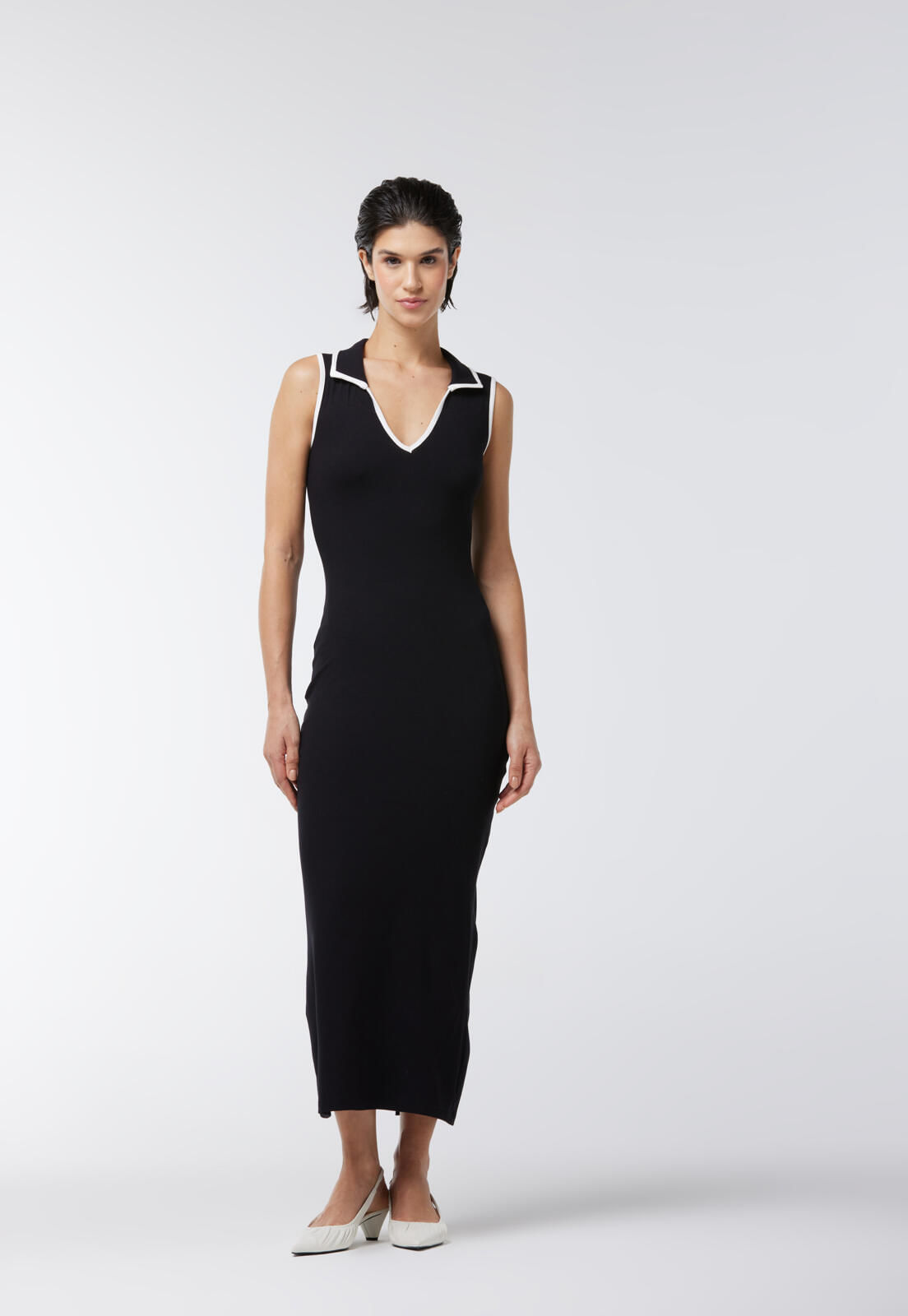 VESTIDO MIDI TRAYMON COM GOLA