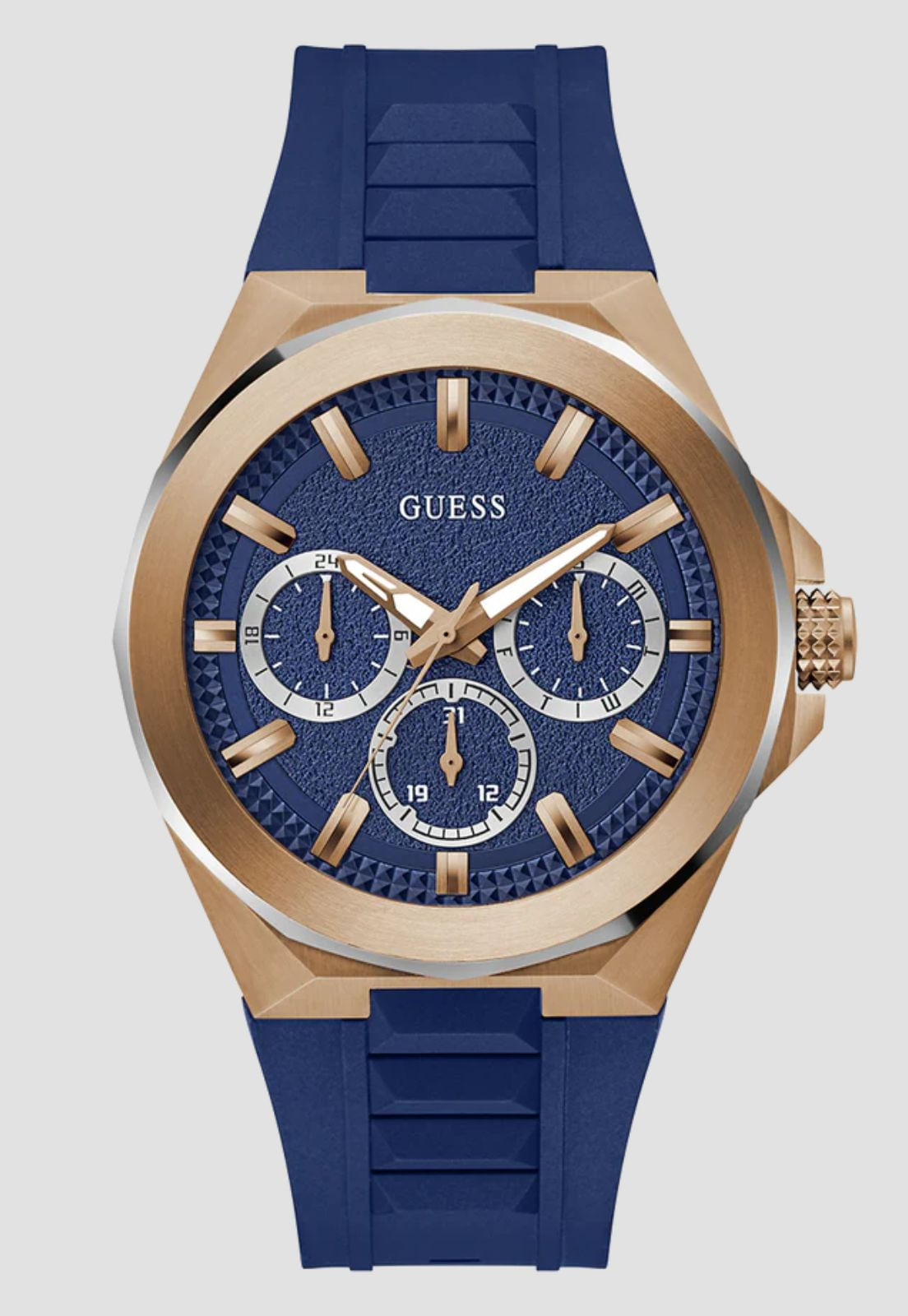 Relógio Analógico Pulseira Silicone Azul
