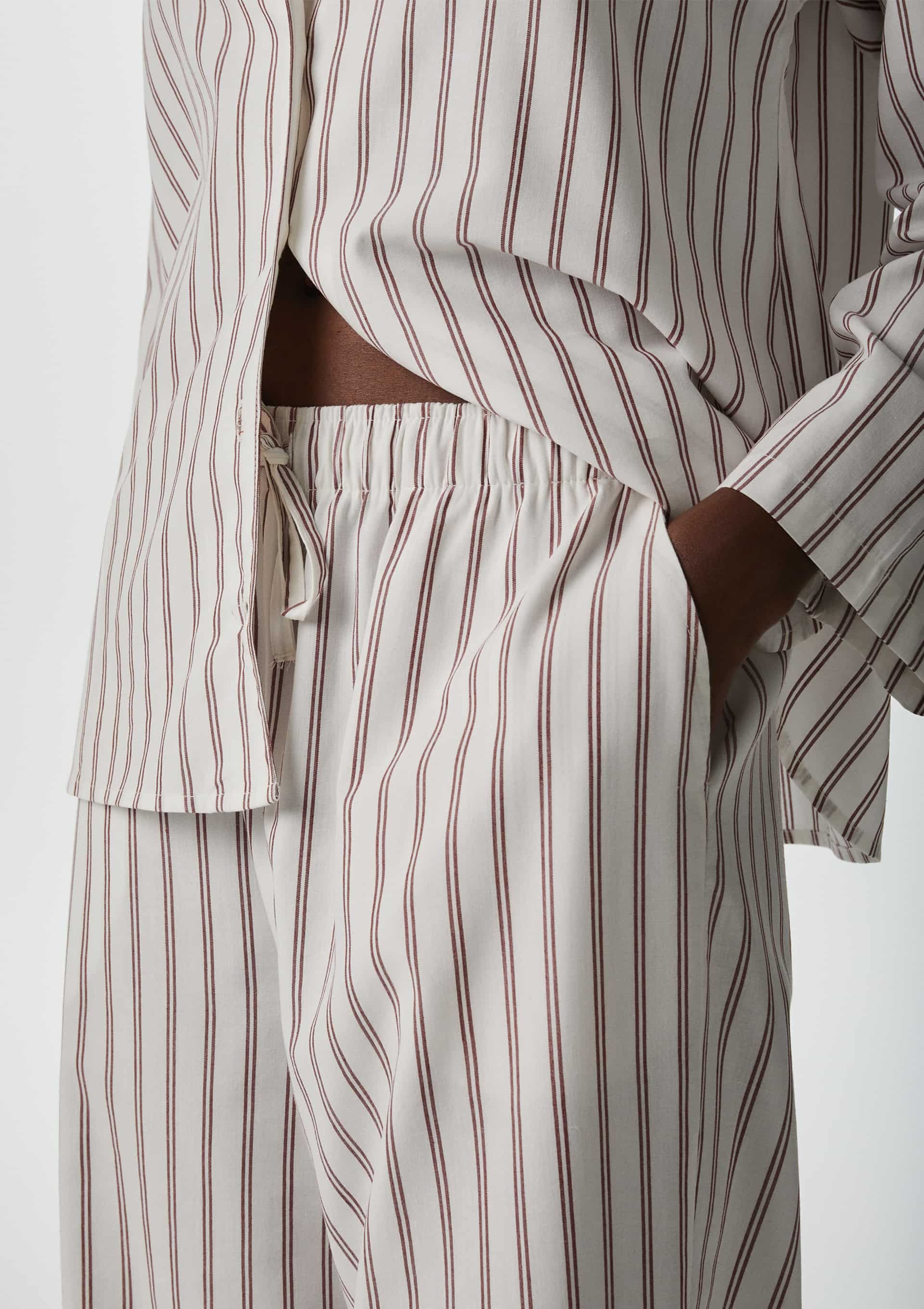 Calça Feminina Cintura Alta Listrada