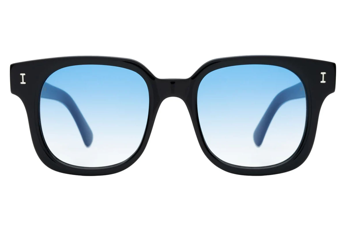 Illesteva Ellison Black w/ Blue Flat Gradient See Through