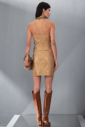 Cropped Feminino Neo Couro Smk Caramelo PP / Caramelo