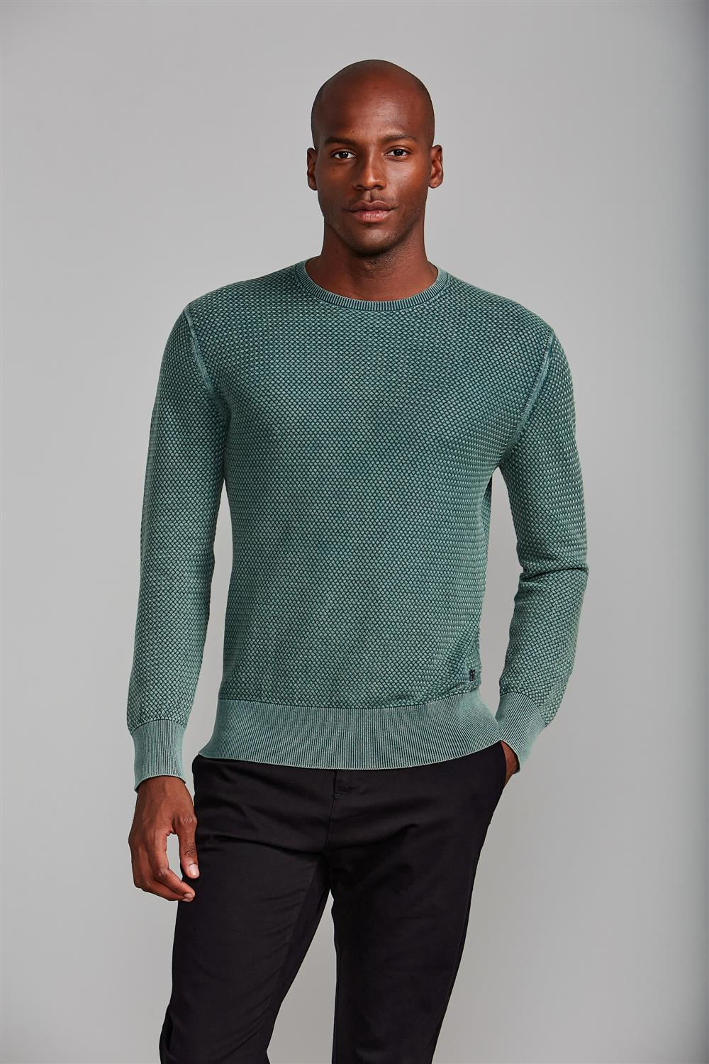 Tricot Gola Careca - Verde Eco