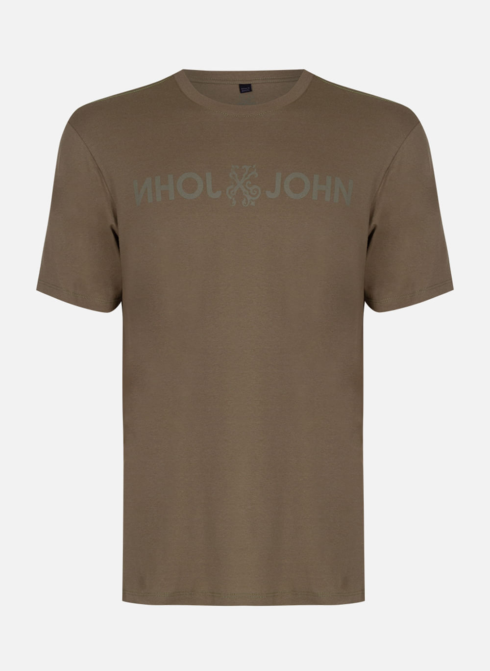 Camiseta Regular Fit Basic Verde Militar John John Masculina