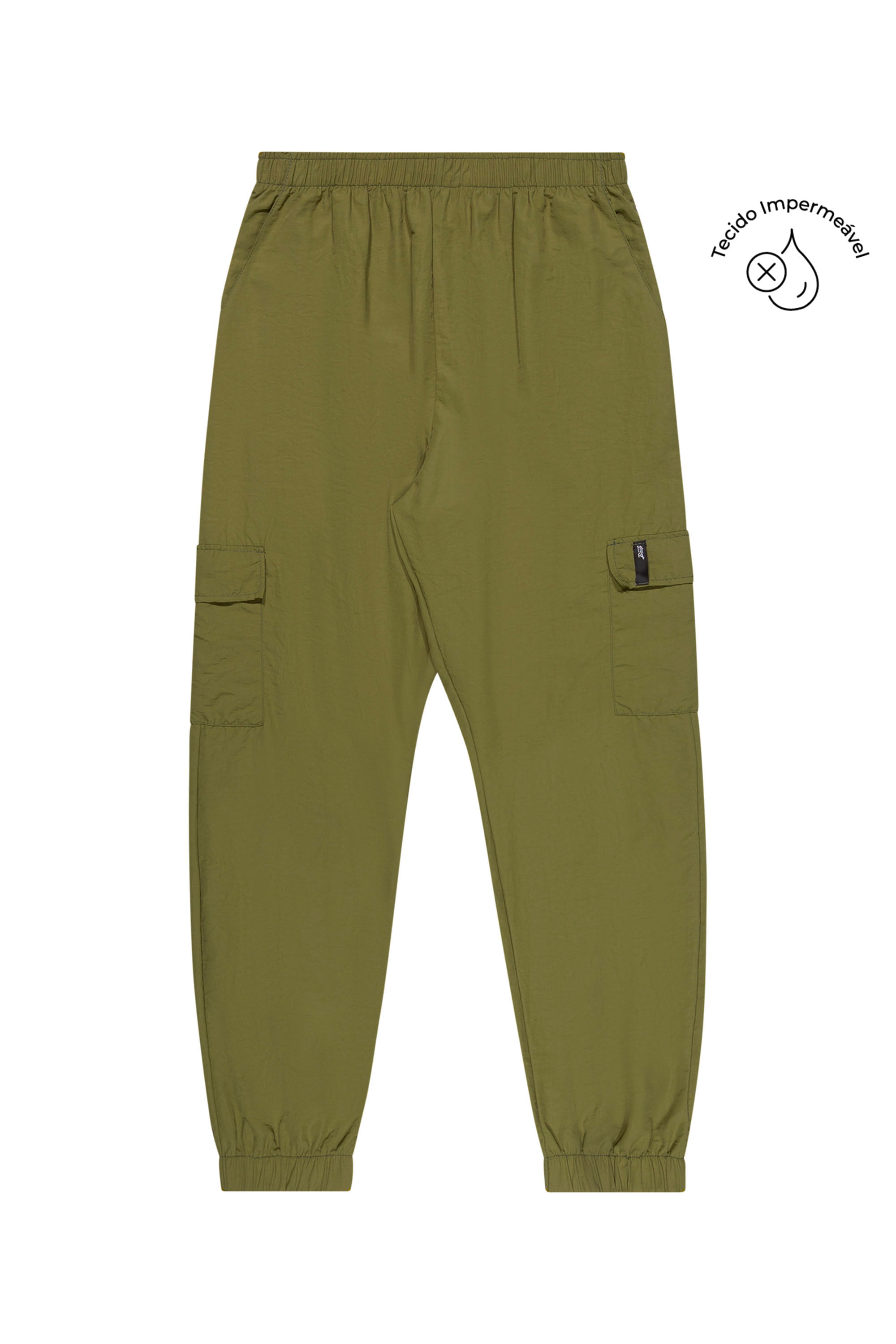 Calça Juvenil Menino Cargo Impermeável Beats Verde