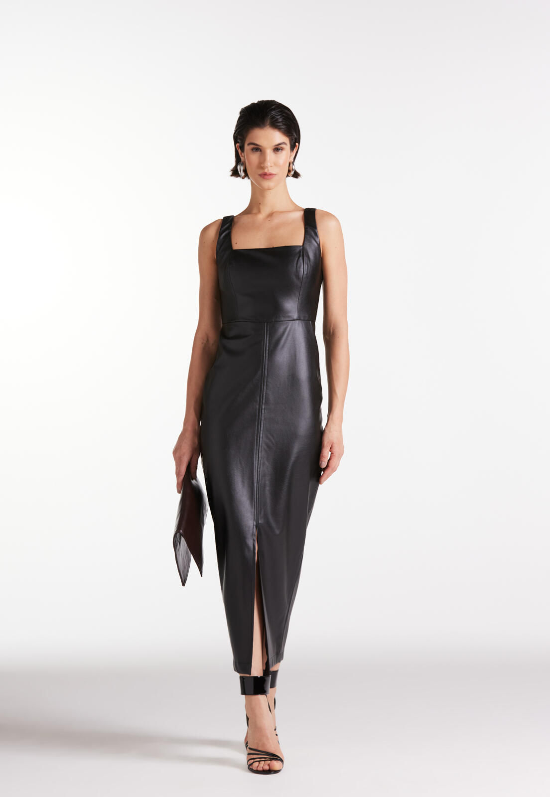 VESTIDO MIDI COM FENDA TRAYMON