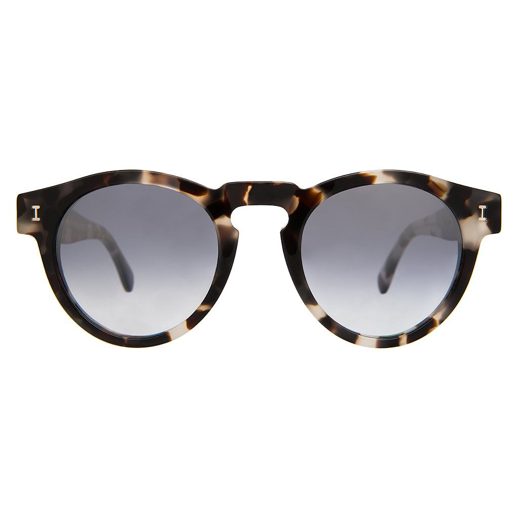 Illesteva Leonard White Tortoise / Silver Flat Mirror