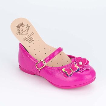 Sapatilha Infantil Bailarina Kidy Flores Borboleta Pink 22 / Pink