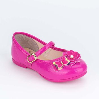 Sapatilha Infantil Bailarina Kidy Flores Borboleta Pink 22 / Pink