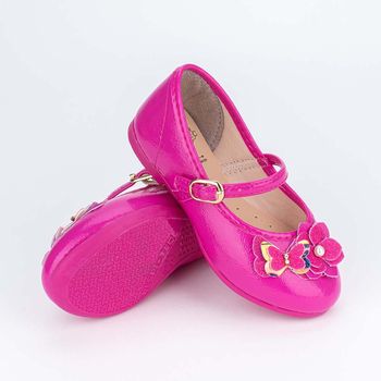 Sapatilha Infantil Bailarina Kidy Flores Borboleta Pink 22 / Pink