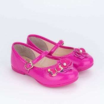 Sapatilha Infantil Bailarina Kidy Flores Borboleta Pink 22 / Pink