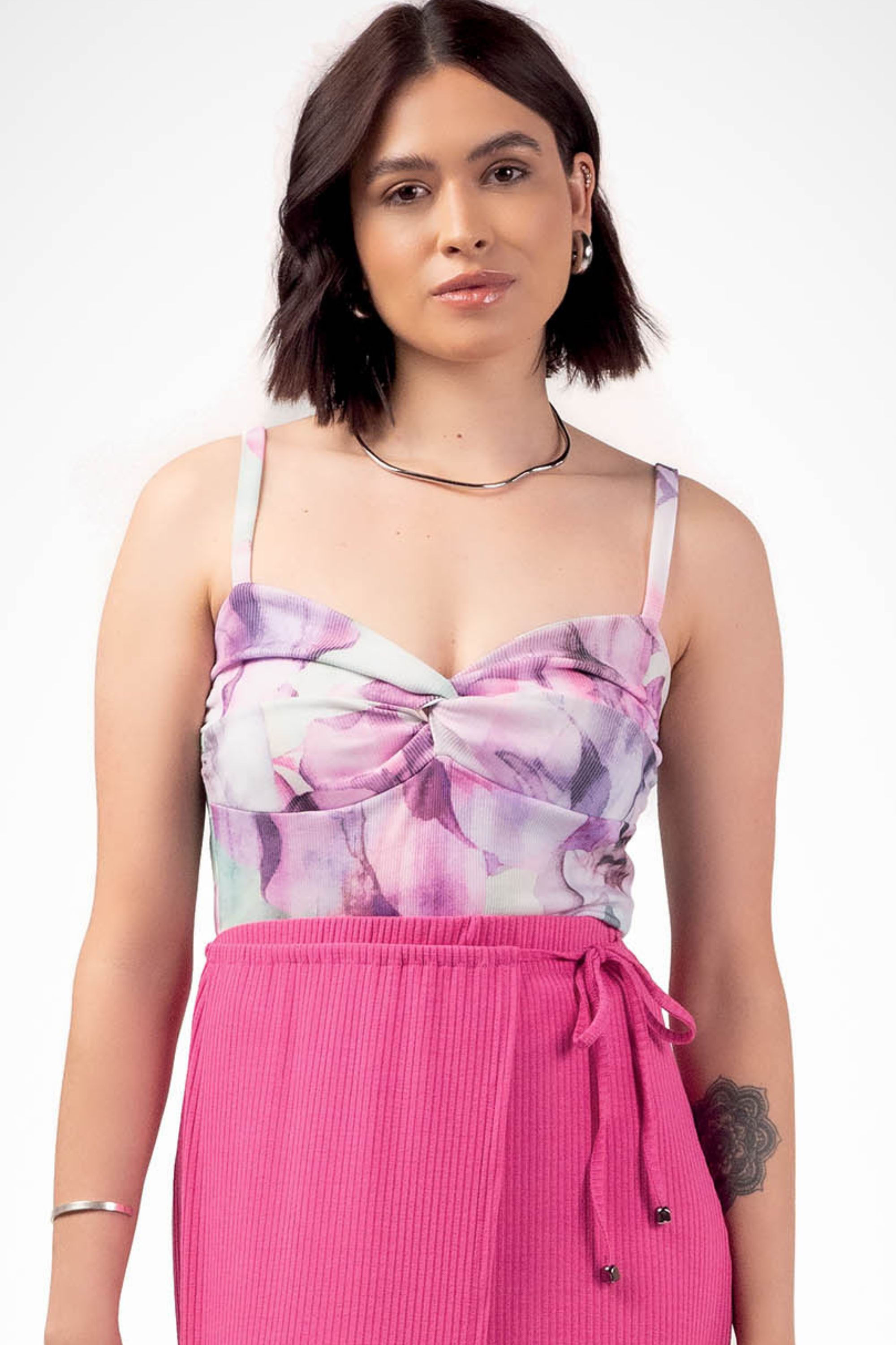 Body Feminino Moderno Transpasse frontal Marialícia Verde