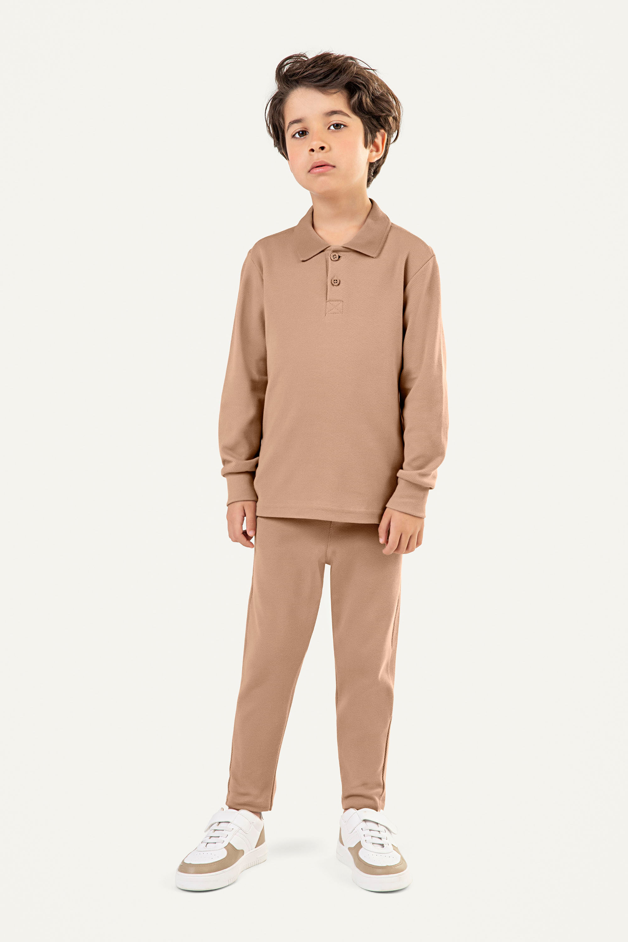Calça Infantil Menino Texturizada Cós Ajustável Colorittá Marrom