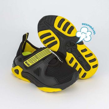 TENIS KIDY PLAY PRETO/AMARELO- Kidy 25 / Preto