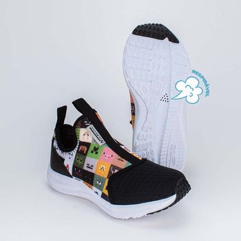 Tênis Infantil Esportivo Kidy Minecraft Blocos Preto 28 / Preto