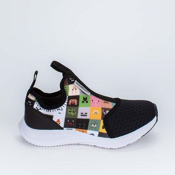 Tênis Infantil Esportivo Kidy Minecraft Blocos Preto 28 / Preto