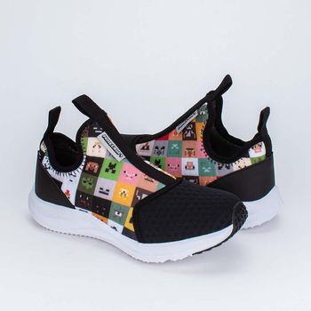Tênis Infantil Esportivo Kidy Minecraft Blocos Preto 28 / Preto