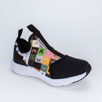 Tênis Infantil Esportivo Kidy Minecraft Blocos Preto 28 / Preto