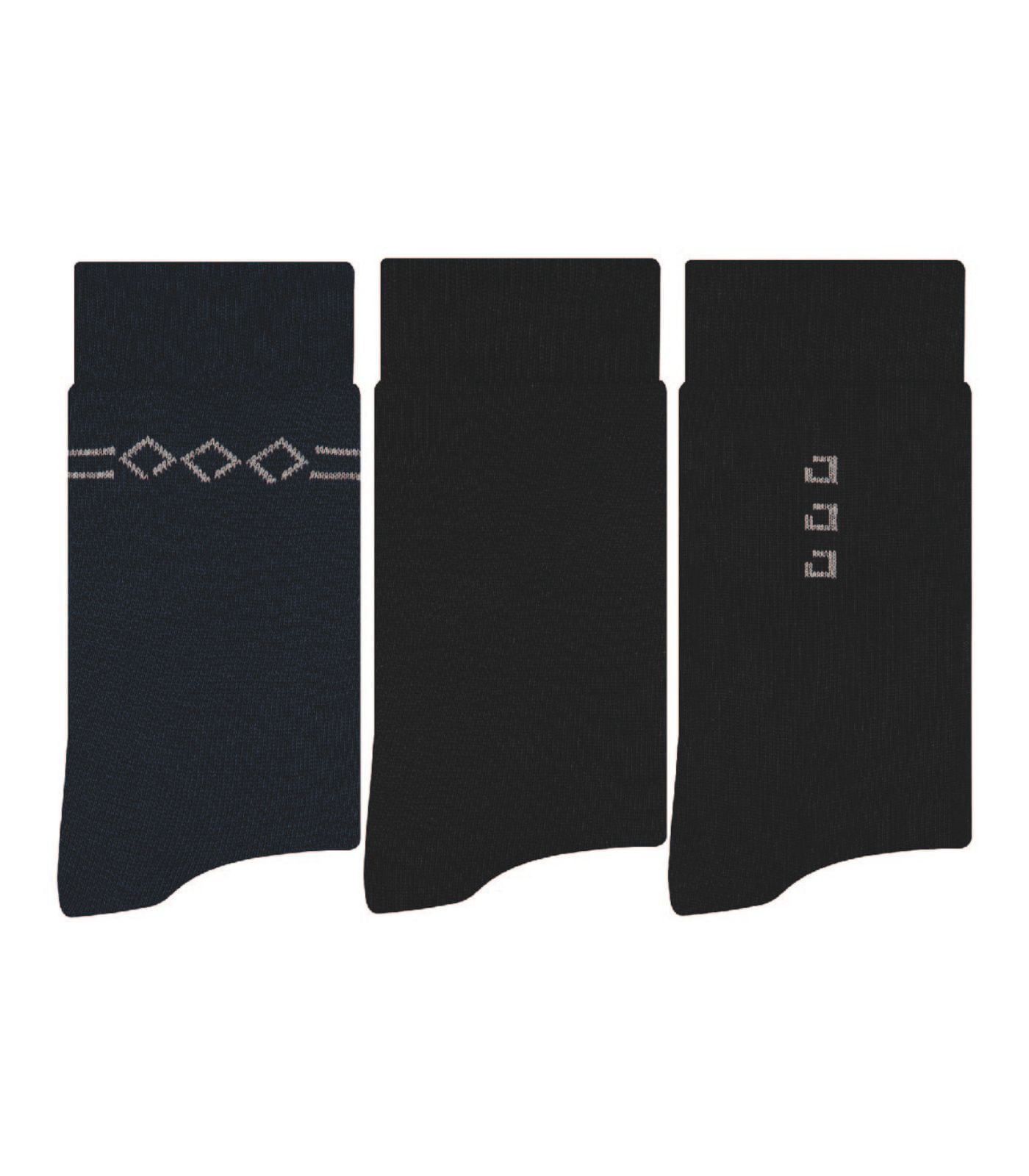 Kit 3 Pares de Meias Sociais Masculina Rovitex Preto