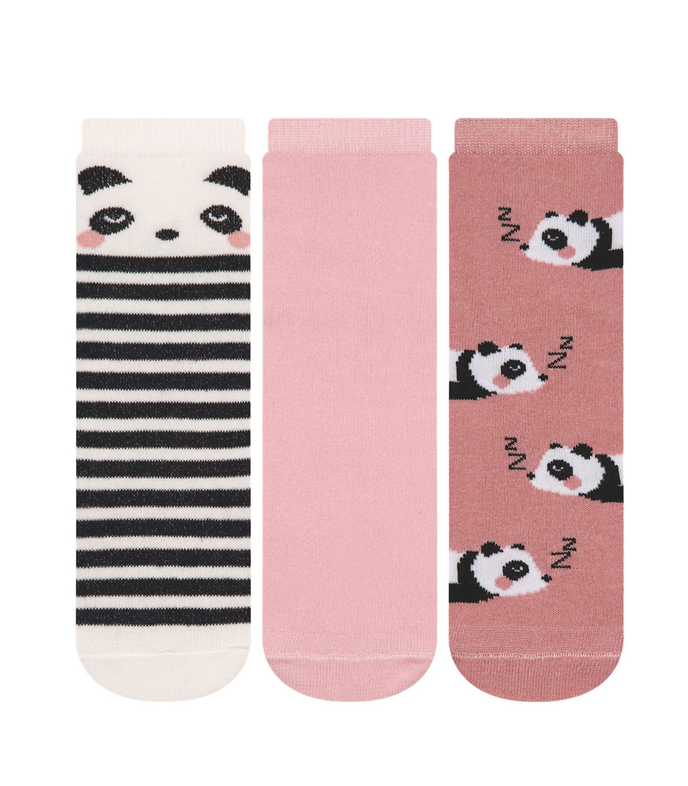 Kit 3 Pares de Meias Femininas Cia da Meia Bege