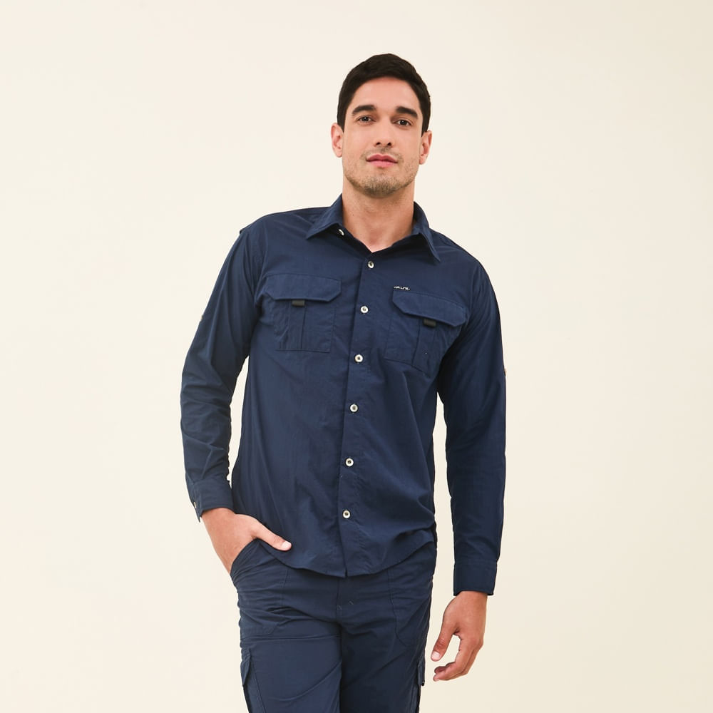 Camisa UV Com Proteção Solar Tenerife-AZUL MARINHO