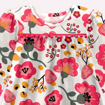 Vestido Infantil Menina em Algodão Nanai 1 / Off White
