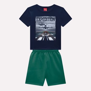 Conjunto Infantil Menino Avião Kyly 4 / Marinho