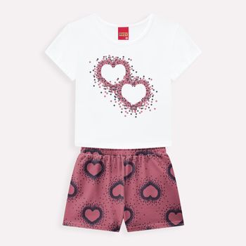 Conjunto Infantil Menina Bordado Kyly 6 / Branco