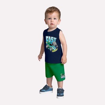 Conjunto Infantil Menino Carro Kyly 1 / Mescla White