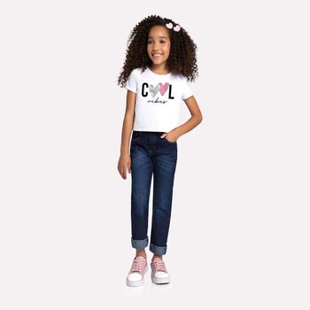 Blusa Infantil Menina Lettering Kyly 4 / Branco