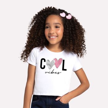 Blusa Infantil Menina Lettering Kyly 4 / Branco