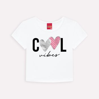 Blusa Infantil Menina Lettering Kyly 4 / Branco