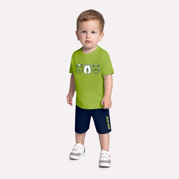 Conjunto Infantil Menino Lettering Kyly 1 / Mescla White