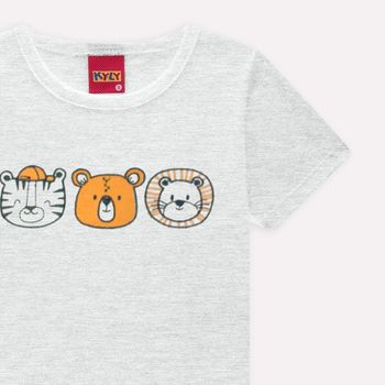 Conjunto Infantil Menino Lettering Kyly 1 / Mescla White